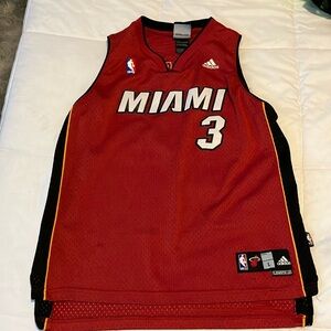 Miami Heat D Wade #3 Youth Large Vintage Jersey
